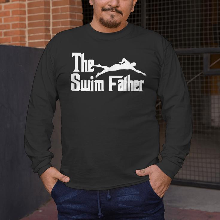 The Swim Father Swimming Dad Swimmer Men's Long Sleeve T-Shirt The Swim Father Swimming Dad Swimmer Men's Long Sleeve T-Shirt