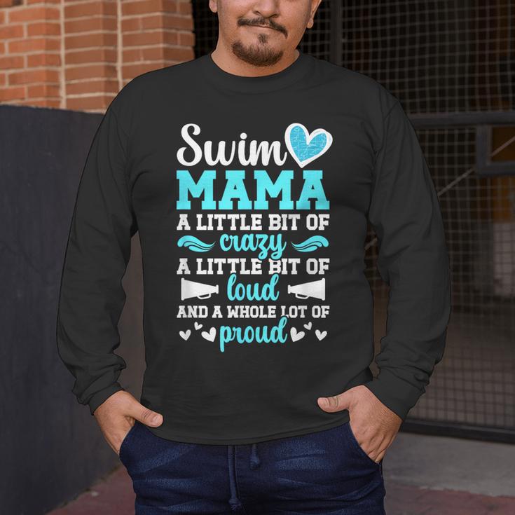 Swim Mama Proud Swimming Mom Of A Swimmer Mother Swim Mom Men's Long Sleeve T-Shirt Swim Mama Proud Swimming Mom Of A Swimmer Mother Swim Mom Men's Long Sleeve T-Shirt