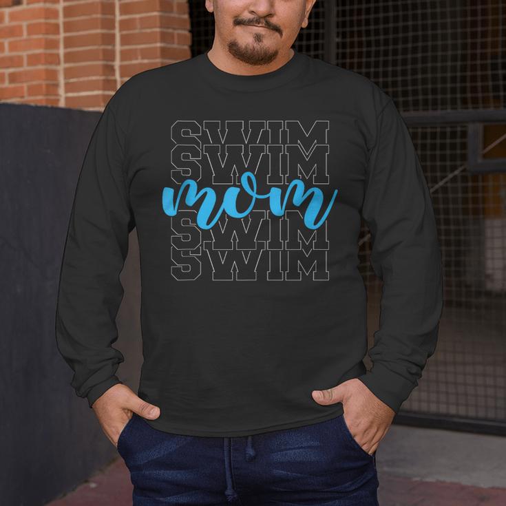Swim Mom For Mothers Swimming Men's Long Sleeve T-Shirt Swim Mom For Mothers Swimming Men's Long Sleeve T-Shirt