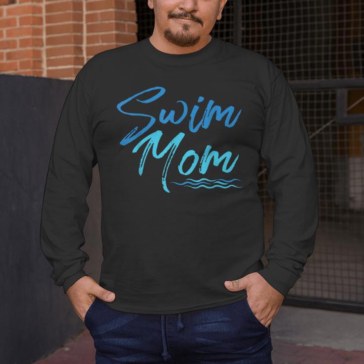 Swim Mom Swimming Cute Men's Long Sleeve T-Shirt Swim Mom Swimming Cute Men's Long Sleeve T-Shirt