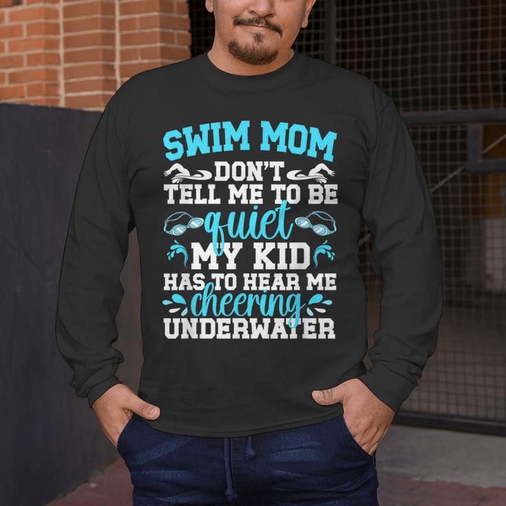 Swim Mom Swimming Mom Of A Swimmer Mama Men's Long Sleeve T-Shirt Swim Mom Swimming Mom Of A Swimmer Mama Men's Long Sleeve T-Shirt