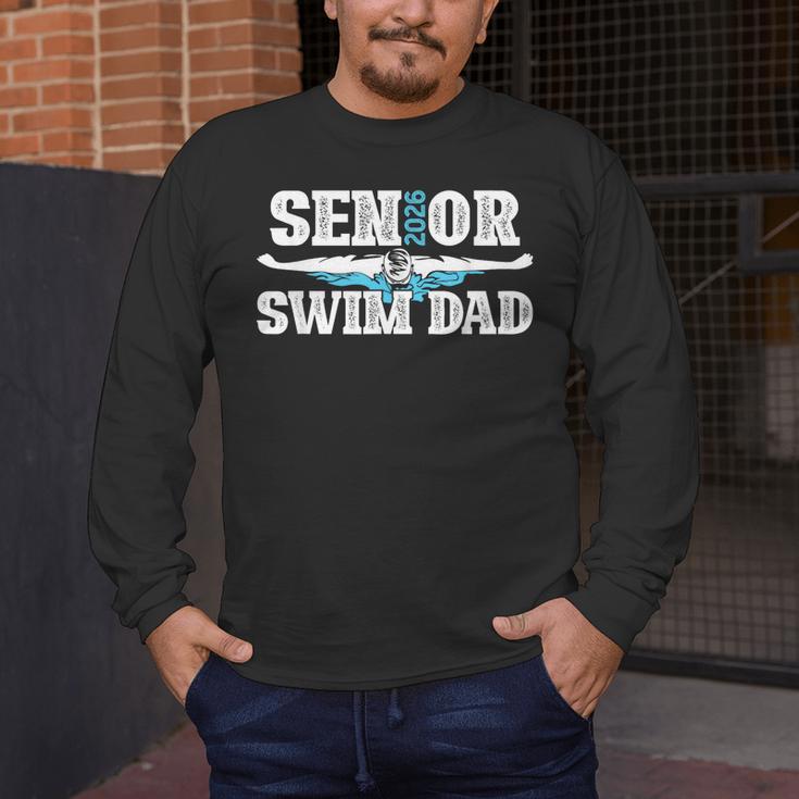 Swim Senior Dad 2026 Proud Swimming Senior Father 2026 Men's Long Sleeve T-Shirt Swim Senior Dad 2026 Proud Swimming Senior Father 2026 Men's Long Sleeve T-Shirt