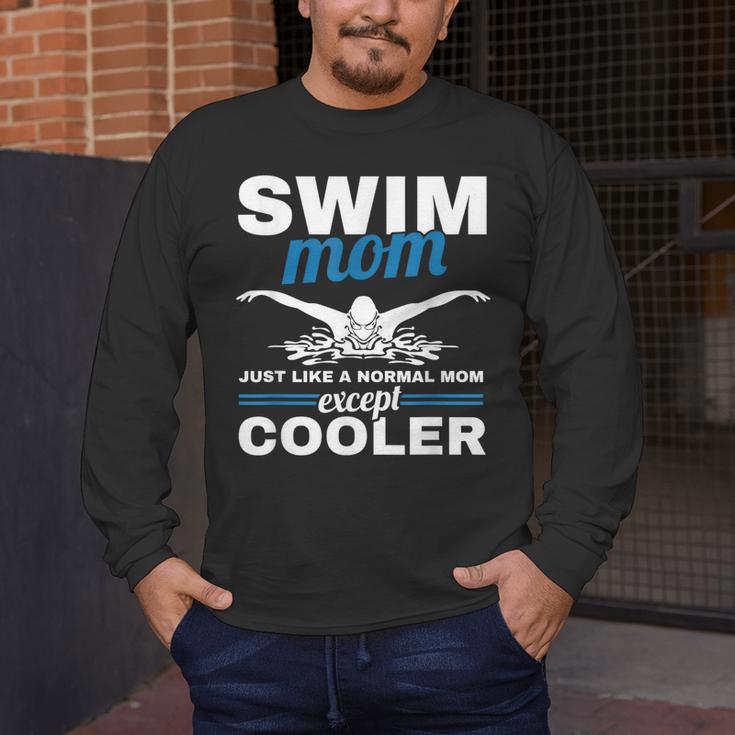 Swimmer Mother Swimming Women Swim Mom Like A Normal Mom Men's Long Sleeve T-Shirt Swimmer Mother Swimming Women Swim Mom Like A Normal Mom Men's Long Sleeve T-Shirt