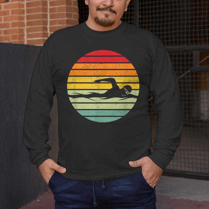 Swimming & Water Sport Vintage For Swimmers & Swim Coaches Men's Long Sleeve T-Shirt Swimming & Water Sport Vintage For Swimmers & Swim Coaches Men's Long Sleeve T-Shirt
