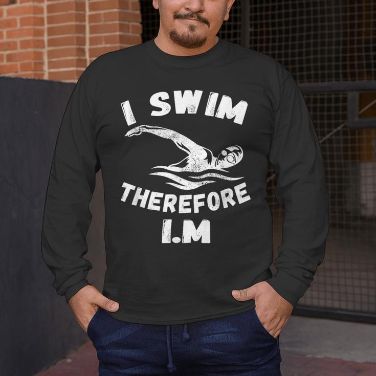 Swimming Competitive Freestyle Swim For Swimmer Men's Long Sleeve T-Shirt