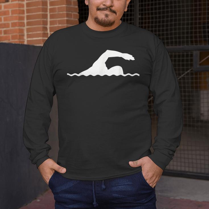 Swimming Float Men's Long Sleeve T-Shirt Swimming Float Men's Long Sleeve T-Shirt