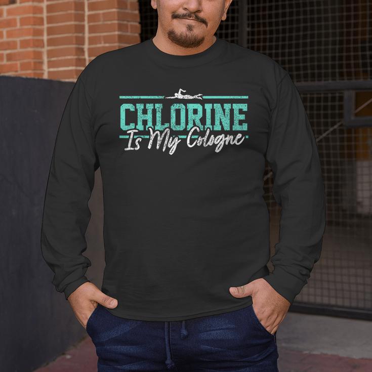 Swimming Humor Swimmer Chlorine Joke Swim Men's Long Sleeve T-Shirt Swimming Humor Swimmer Chlorine Joke Swim Men's Long Sleeve T-Shirt