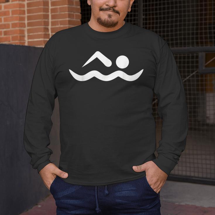 Swimming Icon Men's Long Sleeve T-Shirt