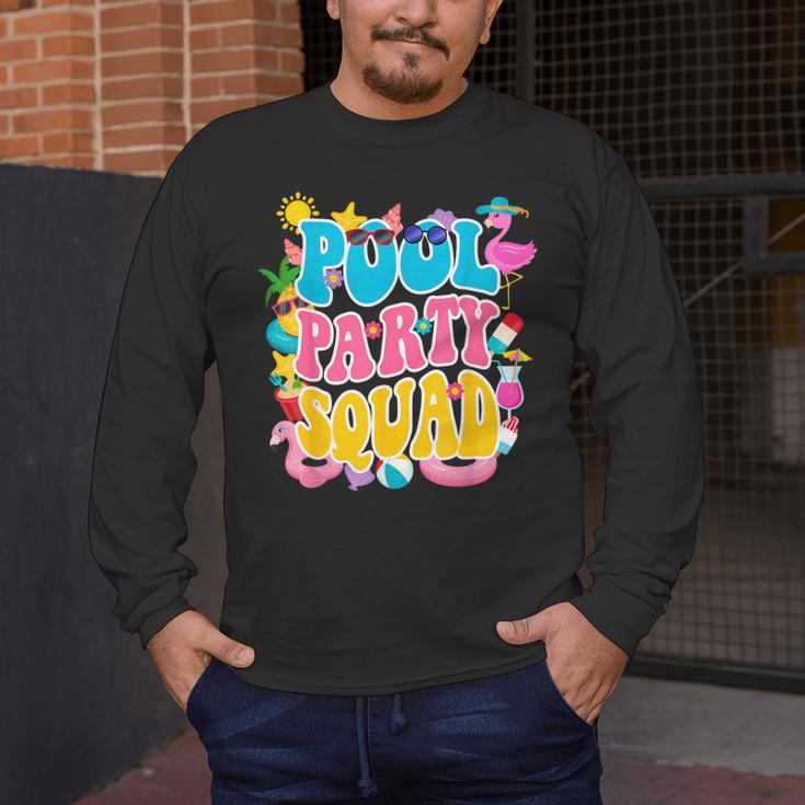 Swimming Pool Party Squad Beach Pool Party Matching Beach Men's Long Sleeve T-Shirt Swimming Pool Party Squad Beach Pool Party Matching Beach Men's Long Sleeve T-Shirt