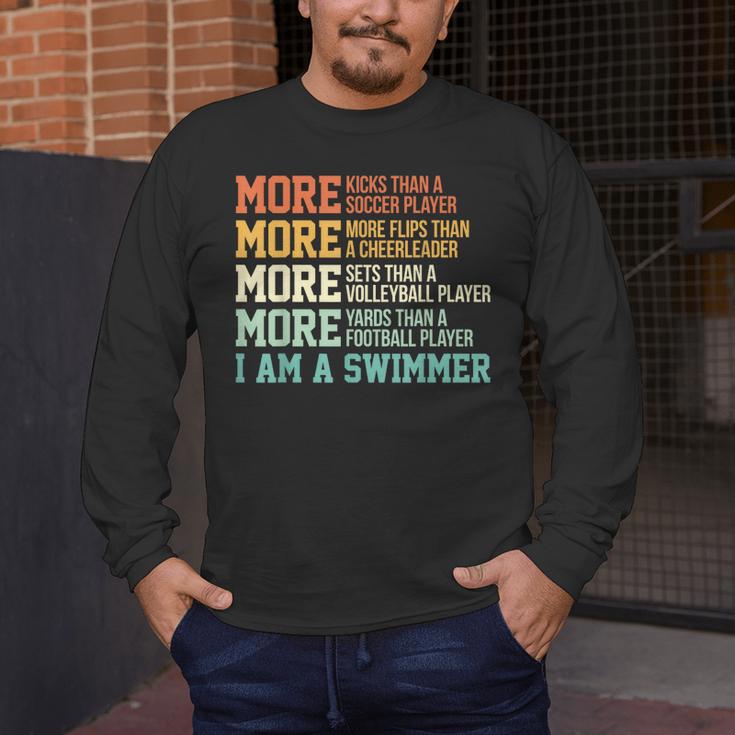 Swimming Saying Swim Swimmer Men's Long Sleeve T-Shirt