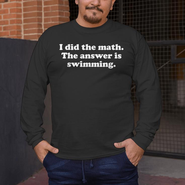 Swimming Or Swimmer Swim Coach Men Women Girls Boys Men's Long Sleeve T-Shirt