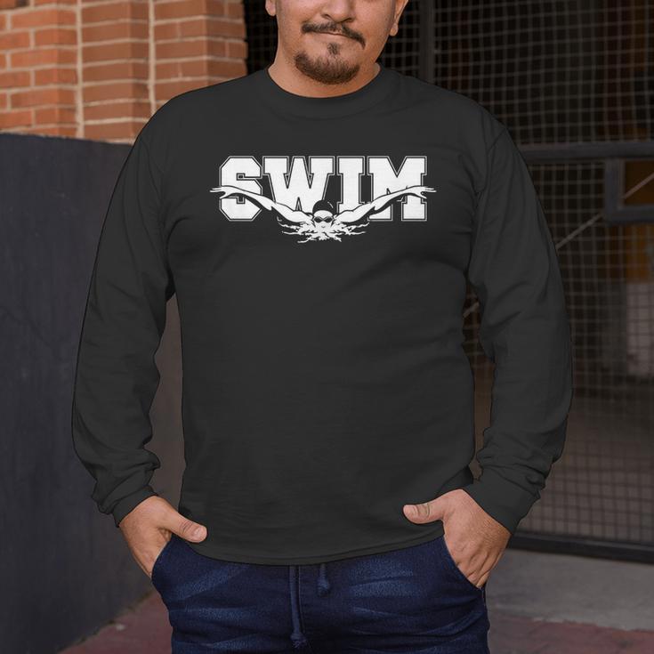 Swimming For Swimmers Competitive Athletes Men's Long Sleeve T-Shirt Swimming For Swimmers Competitive Athletes Men's Long Sleeve T-Shirt