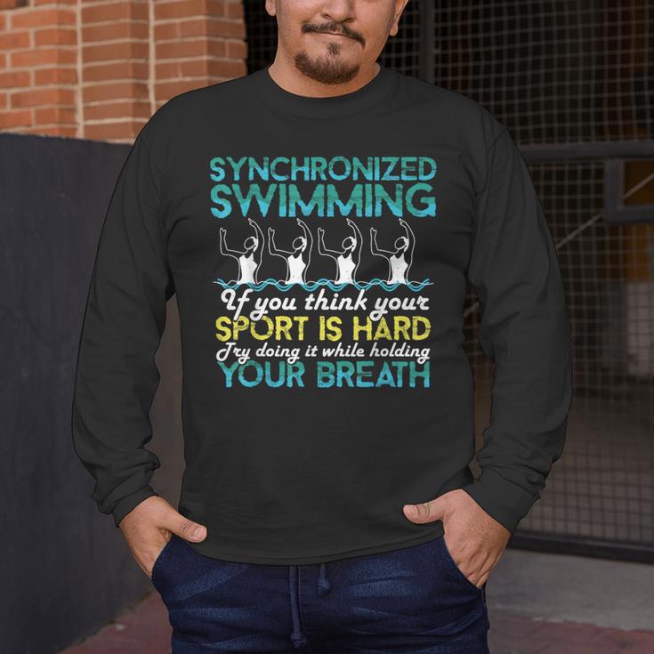 Synchronized Swimming Shirt Synchro Swimmer Artistic Men's Long Sleeve T-Shirt Synchronized Swimming Shirt Synchro Swimmer Artistic Men's Long Sleeve T-Shirt