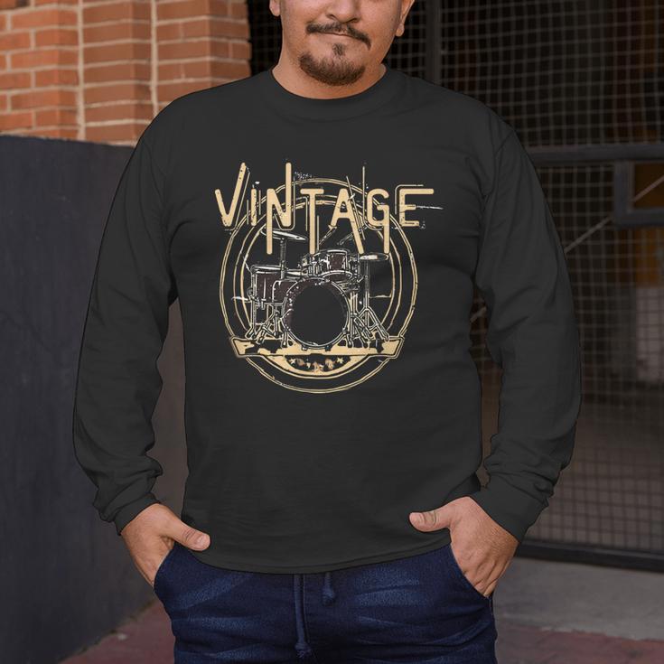 Vintage Drum Kit Men's Long Sleeve T-Shirt Vintage Drum Kit Men's Long Sleeve T-Shirt
