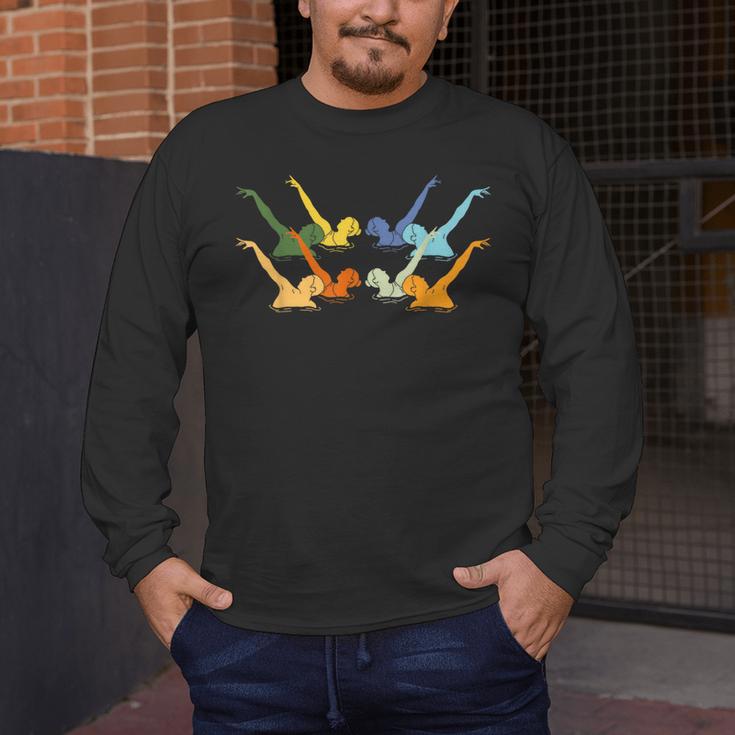 Vintage Synchronized Swimming Artistic Swimming Men's Long Sleeve T-Shirt