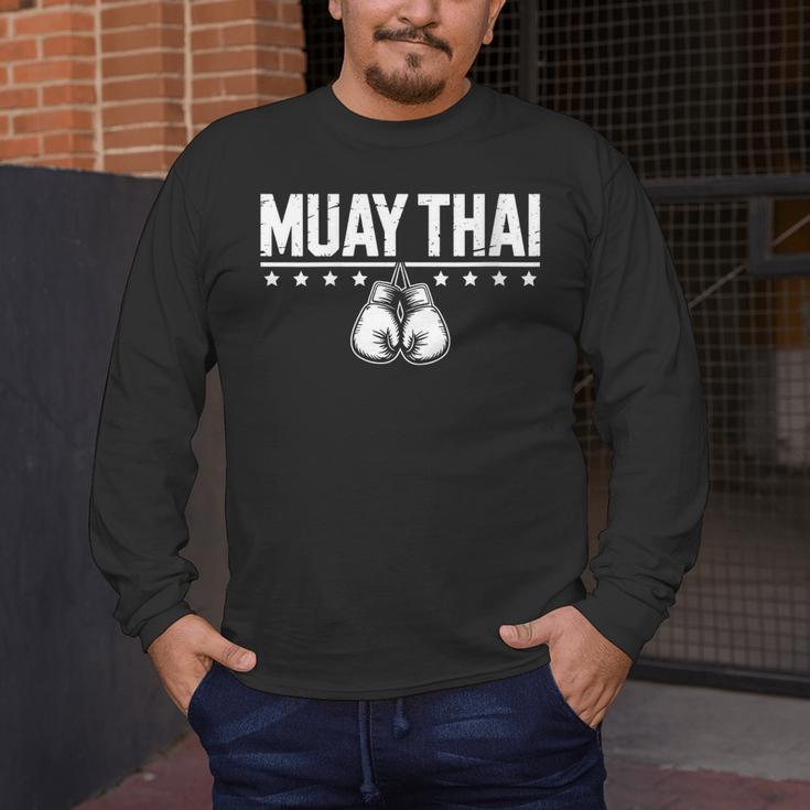 Women's Cute Muay Thai Art For Men Women Kids Muay Thai Lovers Men's Long Sleeve T-Shirt