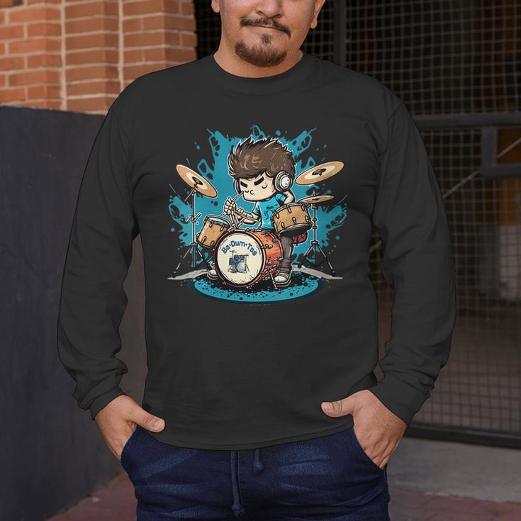 Women's Drum Set Drumming Drummers Drum Kits Music Men's Long Sleeve T-Shirt Women's Drum Set Drumming Drummers Drum Kits Music Men's Long Sleeve T-Shirt