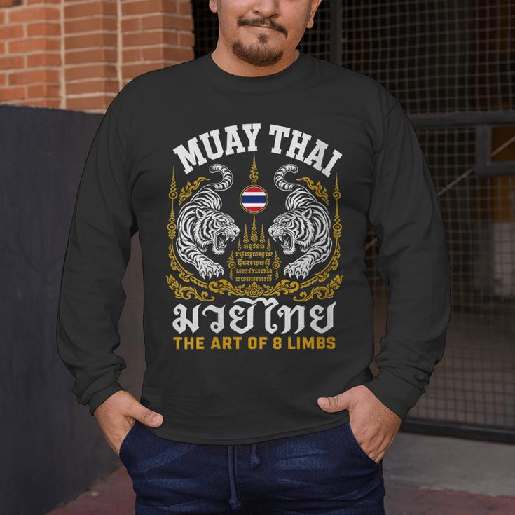 Women's Muay Thai The Art Of 8 Limbs Martial Arts Tigers Men's Long Sleeve T-Shirt Women's Muay Thai The Art Of 8 Limbs Martial Arts Tigers Men's Long Sleeve T-Shirt