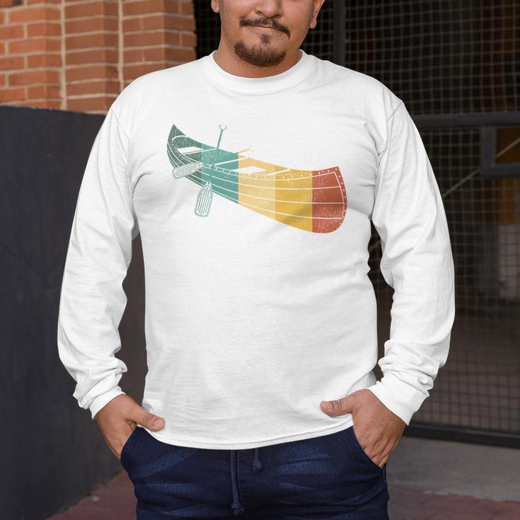 Canoe Canoeing Retro Vintage Men's Long Sleeve T-Shirt
