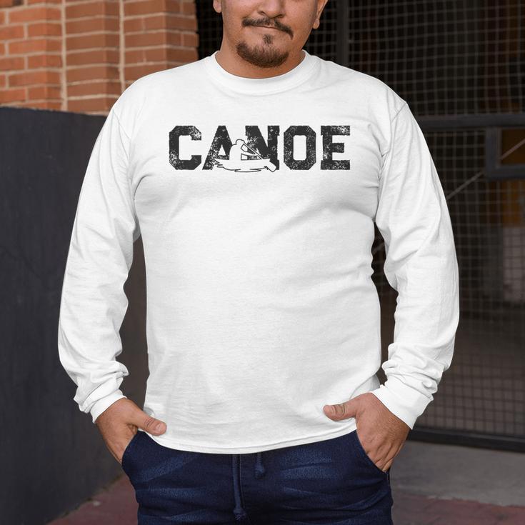 Canoe Canoeing Vintage Canoe Raglan Baseball Tee Men's Long Sleeve T-Shirt
