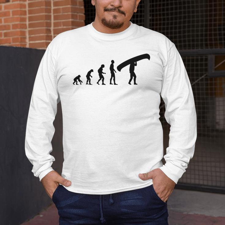 Canoe Evolution Canoeing Shirt T-Shirt Men's Long Sleeve T-Shirt