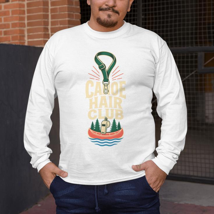 Canoe Hair Club Paddling Retro Men's Long Sleeve T-Shirt