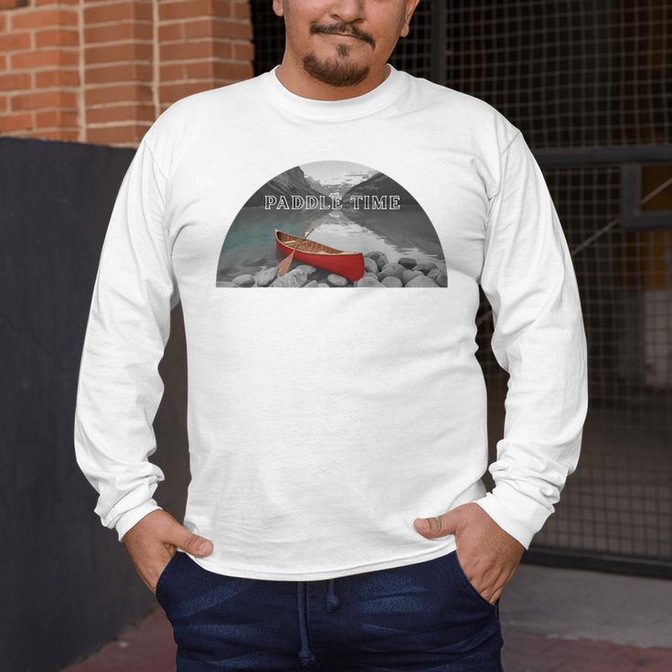 Canoe Lover Time To Paddle Raglan Baseball Tee Men's Long Sleeve T-Shirt