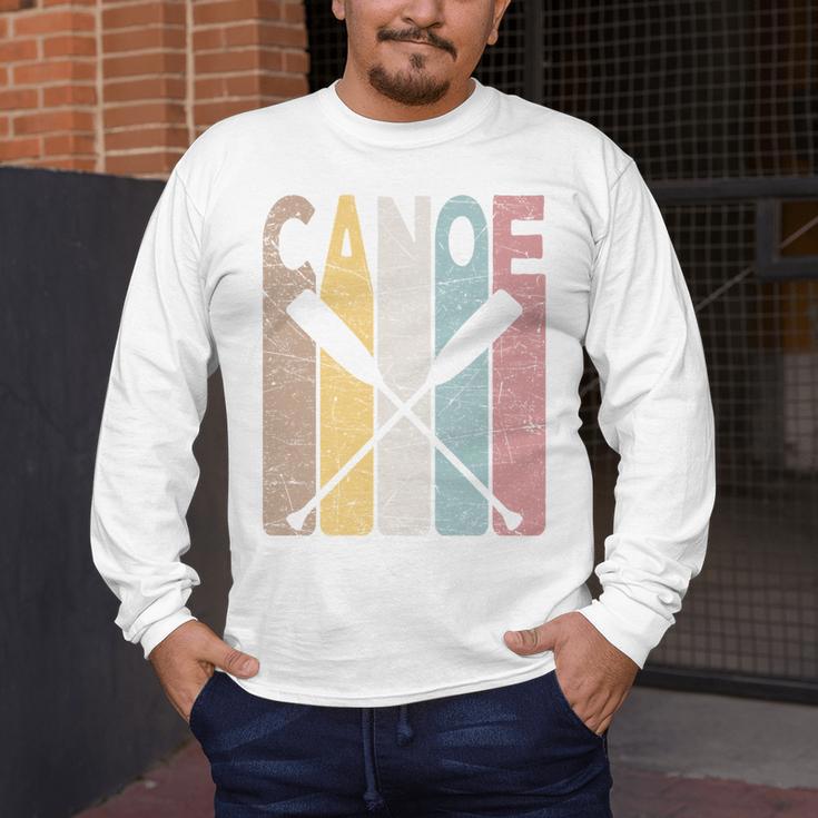 Canoe Vintage Canoeing Retro Canoe Paddling Men's Long Sleeve T-Shirt