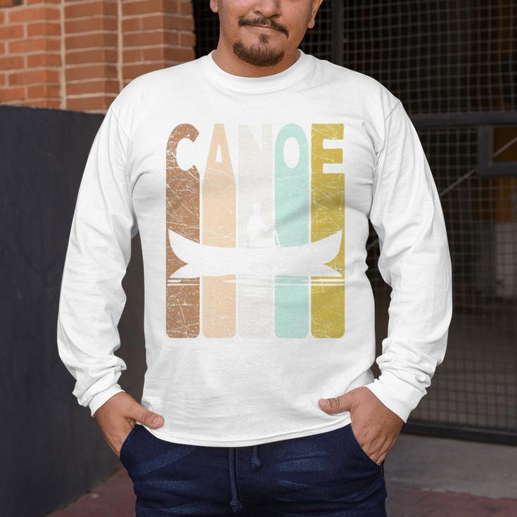 Canoe Vintage Canoeing Retro Canoe Paddling Premium Tri-Blend Men's Long Sleeve T-Shirt