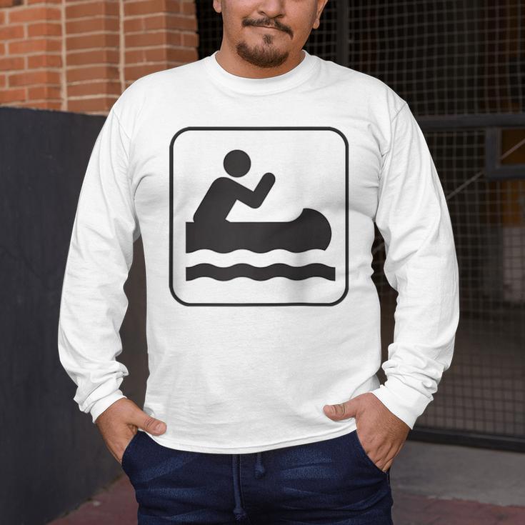 Cool Outdoor Water Sport Canoe Raglan Baseball Tee Men's Long Sleeve T-Shirt