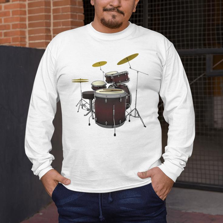 Drummer Drum Kit Premium Tri-Blend Men's Long Sleeve T-Shirt Drummer Drum Kit Premium Tri-Blend Men's Long Sleeve T-Shirt