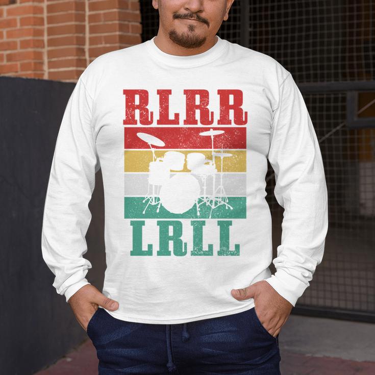 Drummer RLRR LRLL Vintage Drum Kit Sweatshirt Men's Long Sleeve T-Shirt Drummer RLRR LRLL Vintage Drum Kit Sweatshirt Men's Long Sleeve T-Shirt