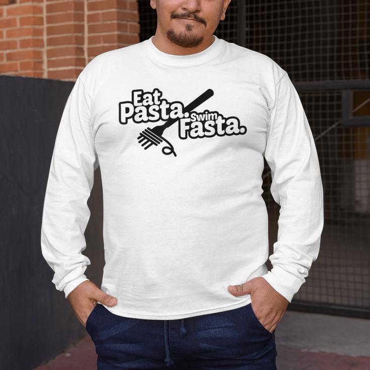 Eat Pasta Swim Fasta Swimmer Tshirt Swimming Men's Long Sleeve T-Shirt