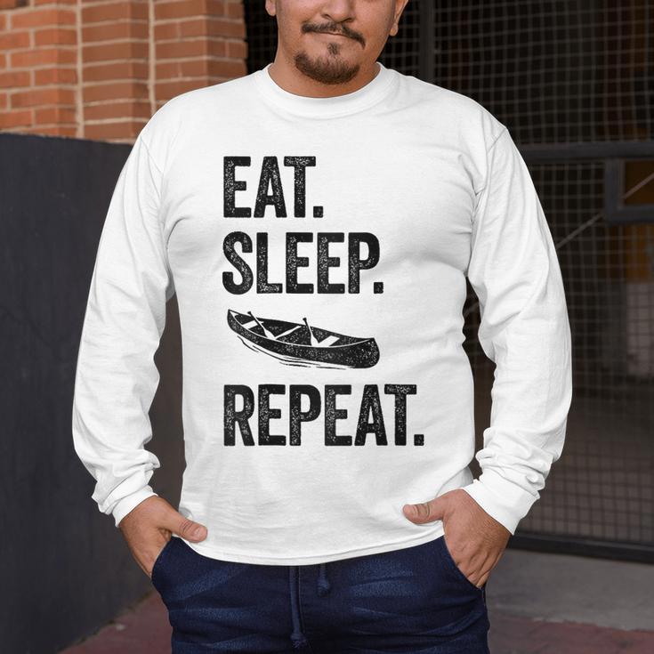 Eat Sleep Canoe Repeat Canoeing Outdoors Raglan Baseball Tee Men's Long Sleeve T-Shirt Eat Sleep Canoe Repeat Canoeing Outdoors Raglan Baseball Tee Men's Long Sleeve T-Shirt