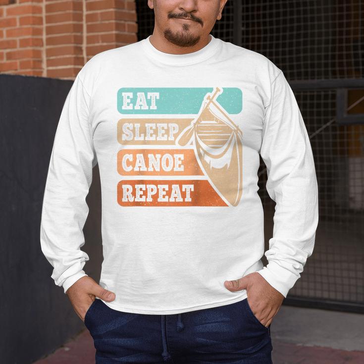 Eat Sleep Canoe Repeat Vintage Canoeing Canoeist Men Boys Raglan Baseball Tee Men's Long Sleeve T-Shirt Eat Sleep Canoe Repeat Vintage Canoeing Canoeist Men Boys Raglan Baseball Tee Men's Long Sleeve T-Shirt