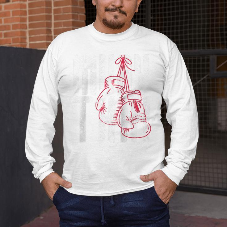 Fighter Gloves Muay Thai Raglan Baseball Tee Men's Long Sleeve T-Shirt
