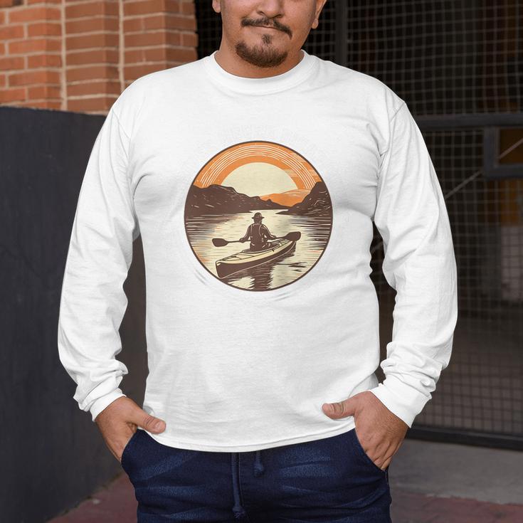 Kayak Kayaker Canoes-Boating Water-Paddle Canadier-Canoe Raglan Baseball Tee Men's Long Sleeve T-Shirt