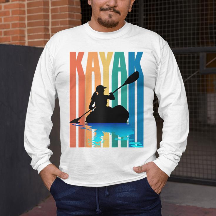 Kayaking Kayak Retro Art Canoe Raglan Baseball Tee Men's Long Sleeve T-Shirt Kayaking Kayak Retro Art Canoe Raglan Baseball Tee Men's Long Sleeve T-Shirt