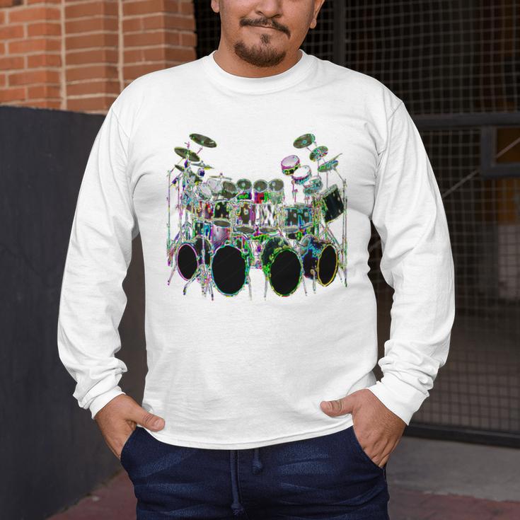 Large Drum Kit With Many Drums Men's Long Sleeve T-Shirt Large Drum Kit With Many Drums Men's Long Sleeve T-Shirt