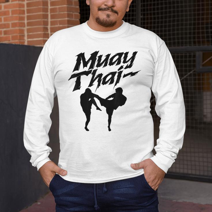 Muay Thai Boxing Martial Arts Fighter Men's Long Sleeve T-Shirt