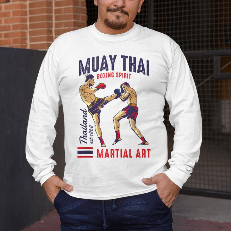 Muay Thai Boxing Spirit Martial Art Men's Long Sleeve T-Shirt