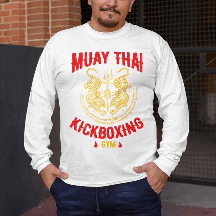 Muay Thai Tiger Kickboxing Gym MMA Street Fight Kickboxing Men's Long Sleeve T-Shirt