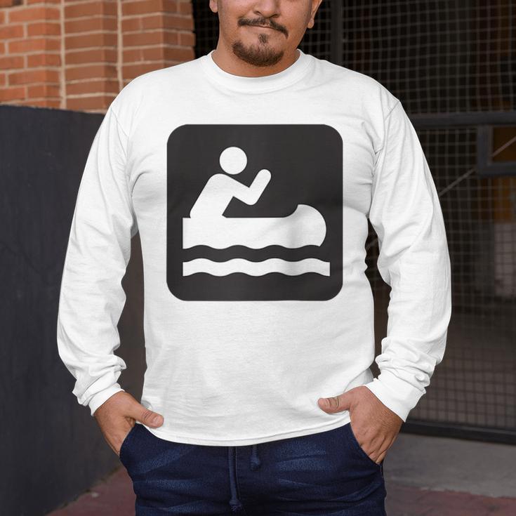 Outdoors Water Sports Canoe Canoeist Raglan Baseball Tee Men's Long Sleeve T-Shirt
