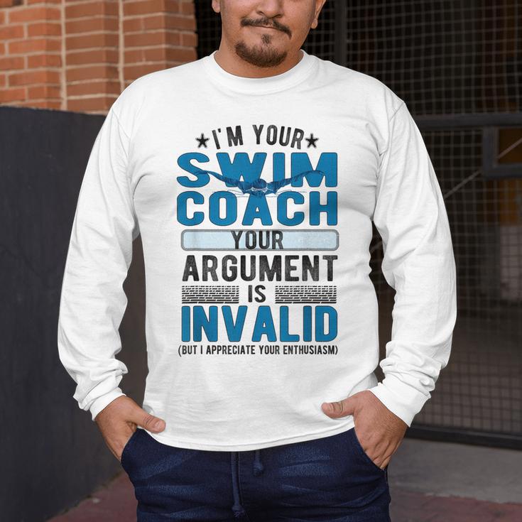Swim Coach Swimming Coach Men's Long Sleeve T-Shirt Swim Coach Swimming Coach Men's Long Sleeve T-Shirt
