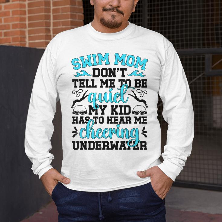 Swim Mom Swimming Mama Of A Swimmer Mom Swim Mother Men's Long Sleeve T-Shirt