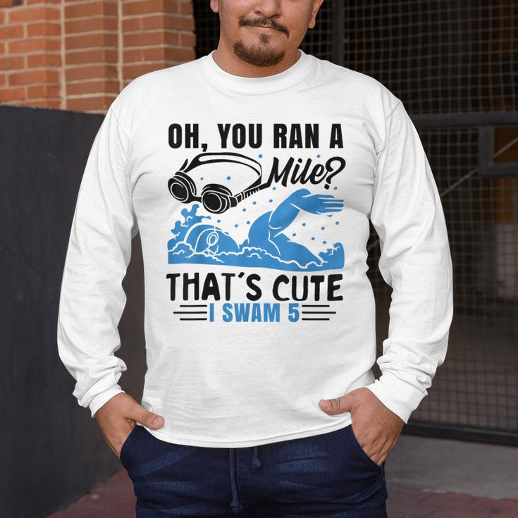 Swimmer Swimming Men's Long Sleeve T-Shirt
