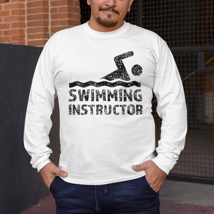 Swimming Instructor Lesson Swim Coach Men's Long Sleeve T-Shirt