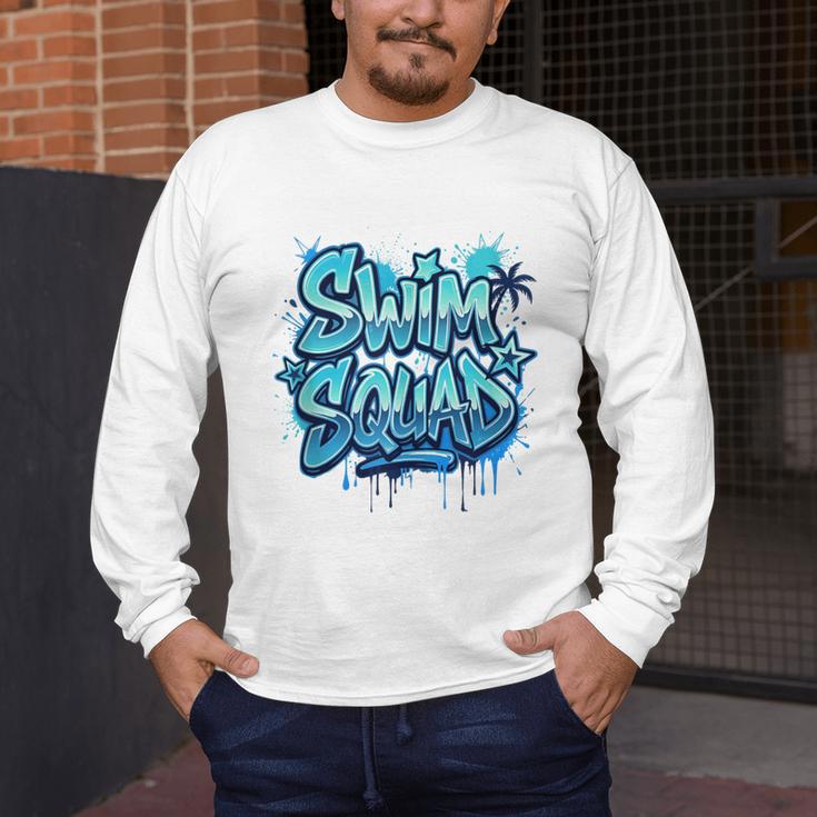 Swimming Matching Tee Men's Long Sleeve T-Shirt Swimming Matching Tee Men's Long Sleeve T-Shirt