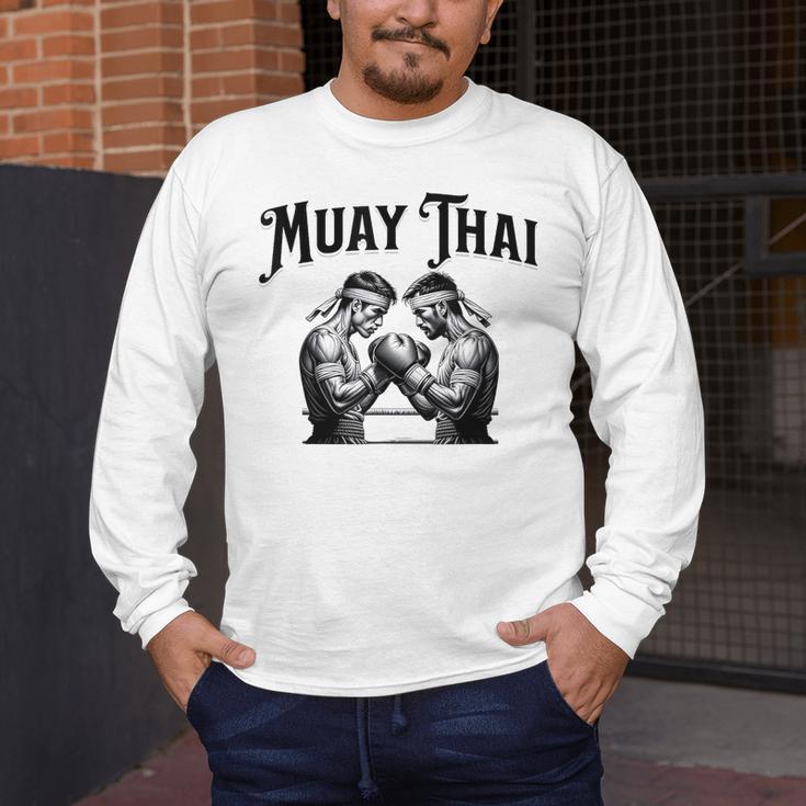 Thai Boxing Muay Thai Boxer Men's Long Sleeve T-Shirt Thai Boxing Muay Thai Boxer Men's Long Sleeve T-Shirt
