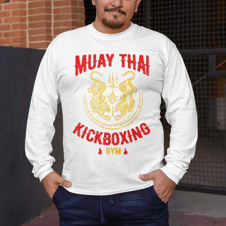 Tiger Muay Thai Kickboxing Gym MMA Training Men's Long Sleeve T-Shirt